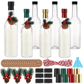 Baderke plastic clear 750 ml wine bottles ready for beverages and gifting