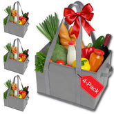 Bag-That! 4pk gray bags with box-style stand for easy loading.