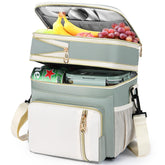 BAGNN lunchbox olive-green exterior with expandable capacity for snacks