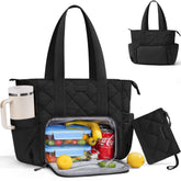 Bagstellar puffer lunch tote front view showing stylish lightweight design for daily use