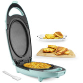 Baker's Friend omelette maker electric front view for compact kitchens.
