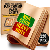 Baker's Signature full-sheet parchment 16x24 prevents curling and burning while baking.