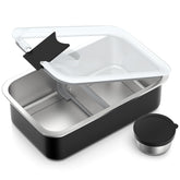 Bakpoco bento box lid leakproof keeps meals secure in bags.