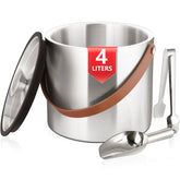 Bakpoco ice bucket with lid and tools for hygienic ice handling