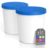 BALCI 2-pack ice cream containers for freezer storage with durable, reusable design.