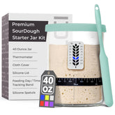 Balci Premium Sourdough Starter Jar with wide mouth for easy ingredient handling and multiple loaves.