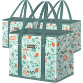 BALEINE 3Pk folded-flat bags for compact storage and grab-and-go shopping.