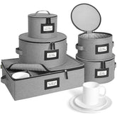 BALEINE china storage container with hard-shell grey front window for quick content identification