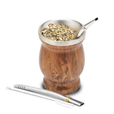 BALIBETOV mate cup with two bombillas for everyday yerba mate sessions.