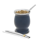 BALIBETOV stainless steel double-wall mate cup keeps drinks warmer longer