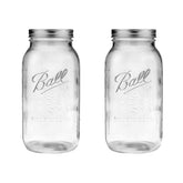 Ball 64-ounce wide-mouth mason jar with lids and bands for easy canning and storage.