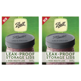 Ball leak-proof lids for wide-mouth jars offering secure closure for canning and storage.