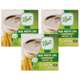 Ball Mason jar lids for wide-mouth jars seal freshness on 86 mm jars.