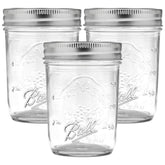 Ball Regular Mouth 8oz jar pack3 ready for canning and pantry organization.