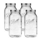 Ball wide-mouth 64oz jar with lids and bands for canning and storage.