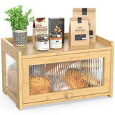 BAMBANG bread box front window displays bread with easy access and visibility.