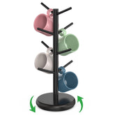 BAMBANG Coffee Mug Tree with 360° rotating base for easy mug access.