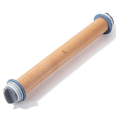 Bamboo Land rolling pin wood body for smooth, even dough rolling.