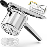 BAPOTH potato ricer with heavy-duty body for fluffy mashed potatoes.