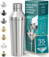 Bare Barrel insulated shaker set closeup showing sweatproof grip and frosty drinks
