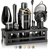 Bare Barrel mixology kit front view showing complete home bar set for entertaining