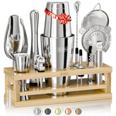 Bare Barrel mixology bartender kit bar set Boston shaker 28oz for pro-style drinks at home.
