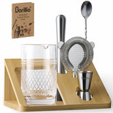 Barillio 20 oz crystal mixing glass with grip for smooth stirring