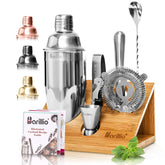 Barillio bartender kit shaker-set offers rustproof stainless steel for home cocktails