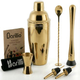 Barillio Gold Mixology 24oz shaker – stainless steel for leak-free cocktail pours.