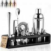 Barillio Silver Bartender Kit stand keeps your home bar organized and accessible.