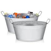 BARsics large 6-gallon beverage tub with ice for parties