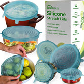 Basic Haus Aqua Mist stretch lid 9-4 inch covers large bowls to seal in freshness