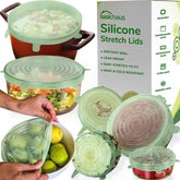 Basic Haus Mint Frost lid covers a bowl to keep leftovers fresh.