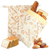 BATJA ZYQGH XL bread bags with cotton exterior for sourdough storage