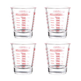 BCnmviku 4-pack shot glasses with measuring cups for precise pours