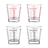 BCnmviku shot glasses with 1oz marking for precise espresso doses