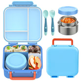 BEAQUEE Bento Box for kids with four compartments keeps snacks organized.