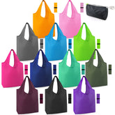 BeeGreen 12-pack multicolor reusable grocery bags for everyday shopping.