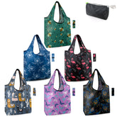 BeeGreen animals six-pack tote with prints for eco-friendly shopping.