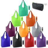 BeeGreen foldable reusable grocery bag with zip pouch for easy storage