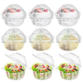 Bekith cupcake dome holder with resealable lid protects icing during transport.