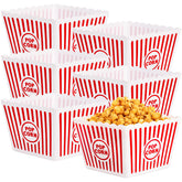 Bekith popcorn buckets 6 pack reusable containers for movie night.