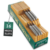Bellemain drawer knife block with 16 slots safely organized and accessible