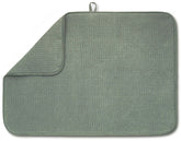 Bellemain XXL dish mat under a full sink of dishes, absorbs moisture.