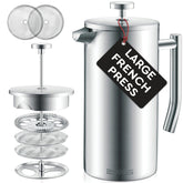 Belwares French Press 50oz with insulated body preserves heat longer