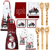 Bencailor wooden spoons in a festive set for sturdy stirring and prep