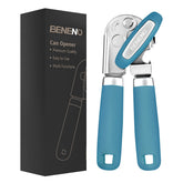 Beneno heavy-duty can opener with magnet for safe lid lifting.