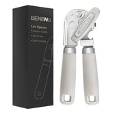 Beneno heavy duty can opener with magnetic base for safe lid removal.
