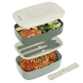 Bentgo Classic khaki green lunchbox top view for on-the-go meals