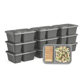 Bentgo Prep two-compartment tray with embossed portions for easy planning.
